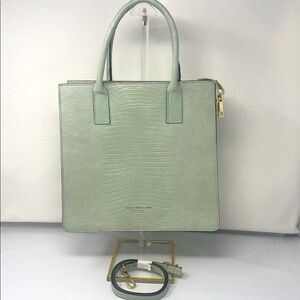 Italian Leather crossbody tote